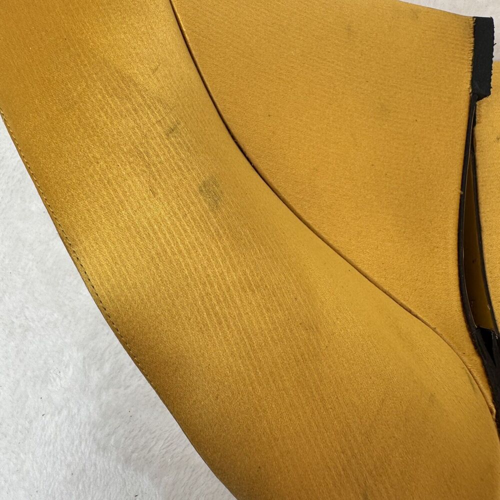 Burberry Prorsum Womens Shoes Satin Wedge Heels Runway 2013 Yellow Size 40 - Picture 8 of 11